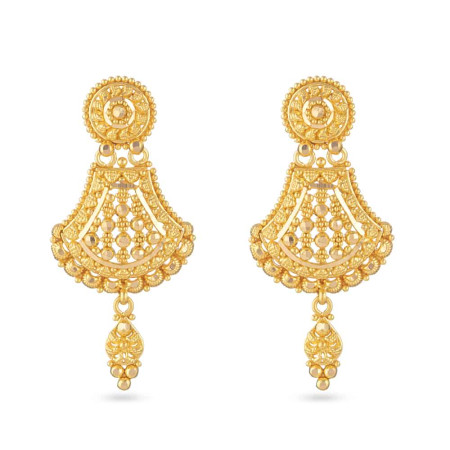 22 Carat Gold Filigree Bridal Earring UK