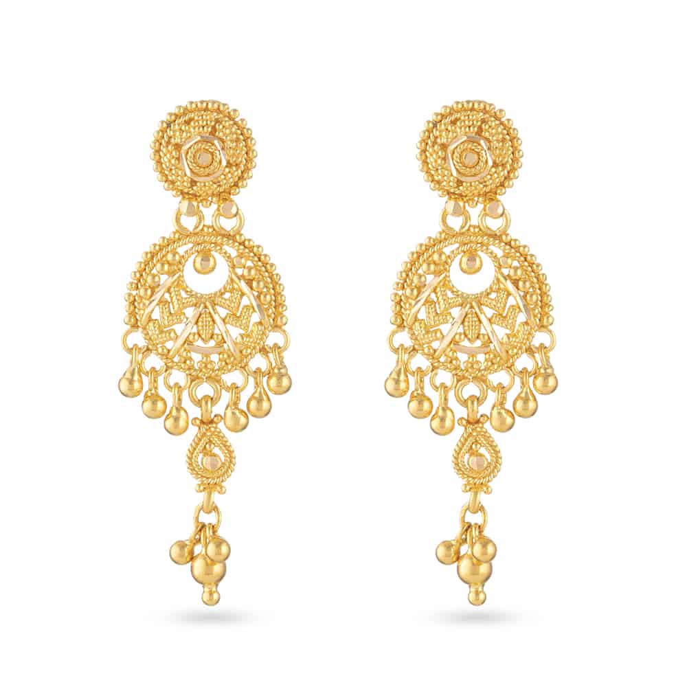 22 Carat Yellow Gold Filigree Earring 30830 - 22 Carat Yellow Gold Filigree Earring