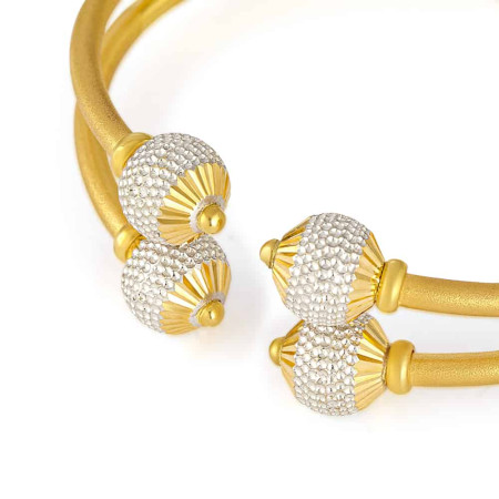 22ct Gold Sparkle Modern Bangle