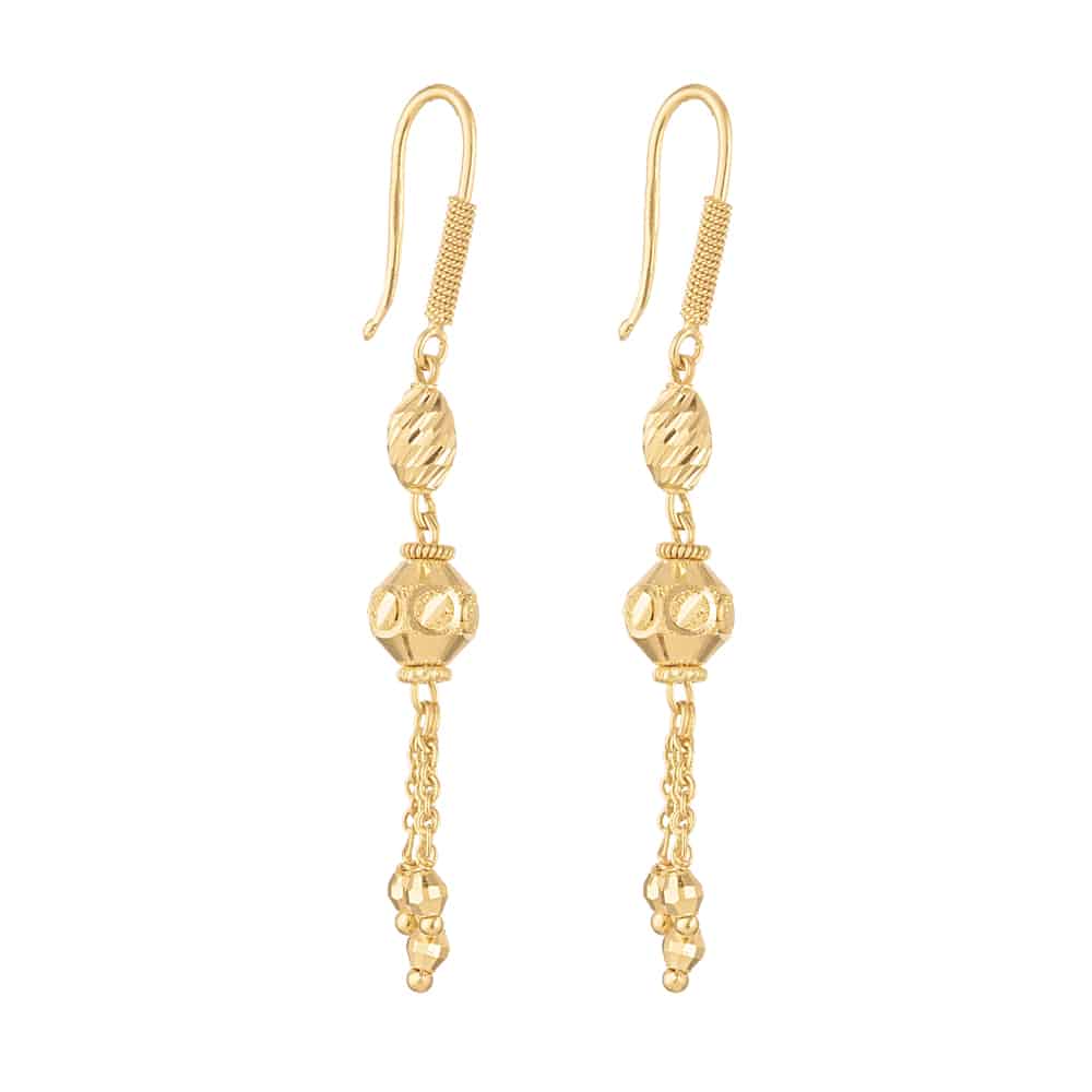 22ct Gold Earring for Ladies 30880 - 22ct Gold Earring for Ladies