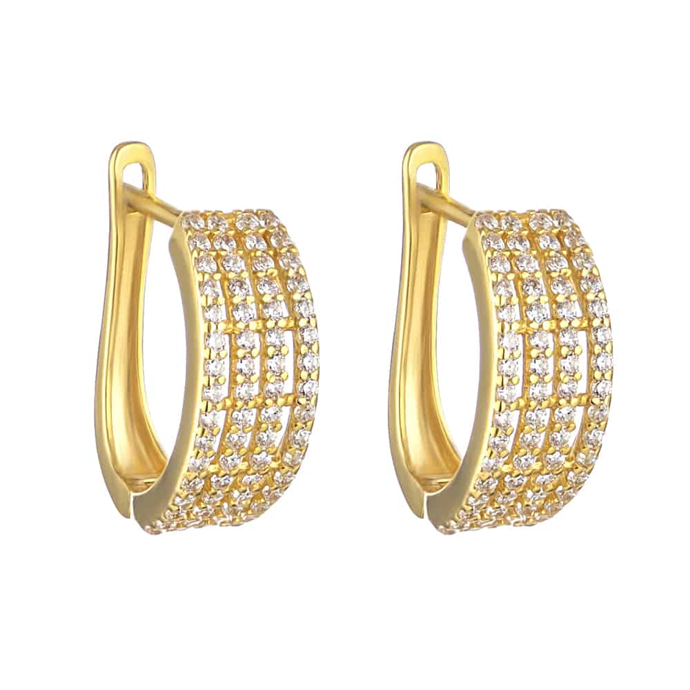 22ct Gold CZ Earrings 30459 - 22ct Gold CZ Earrings