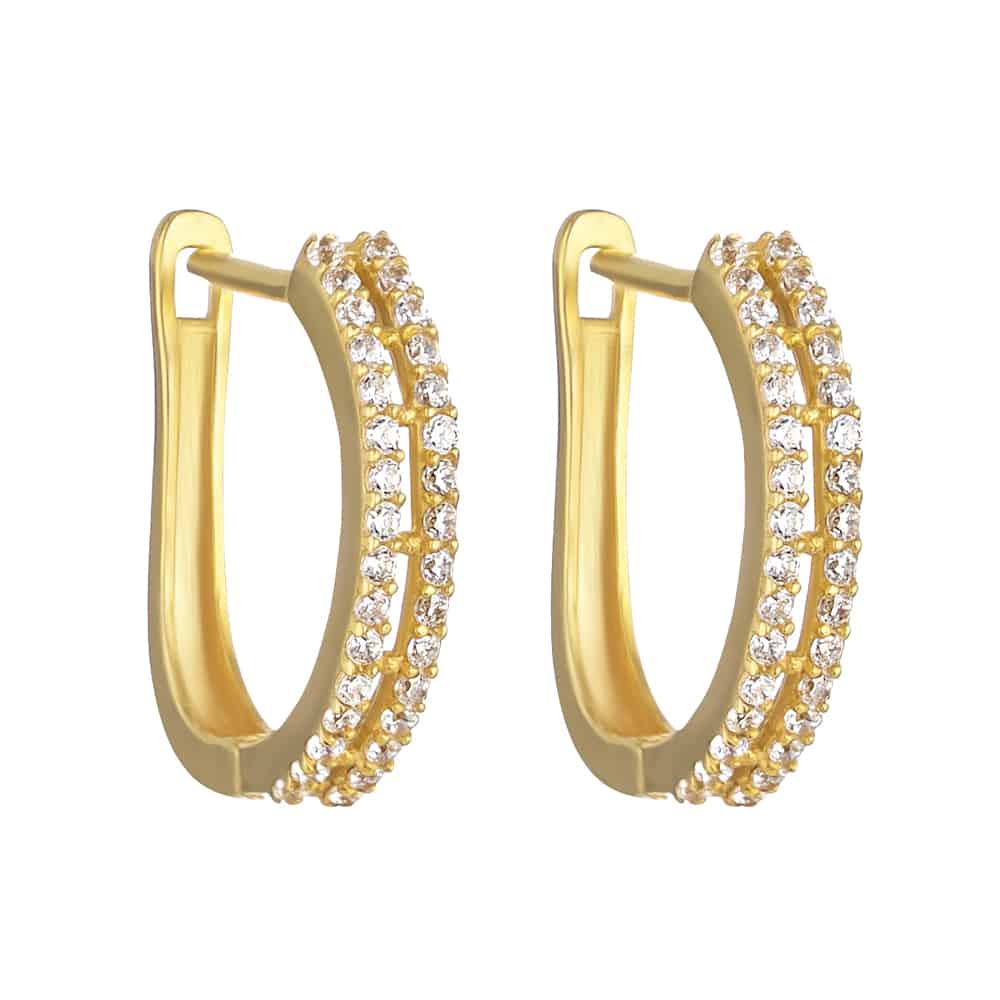 22ct Gold CZ Earrings 32272 - 22ct Gold CZ Earrings