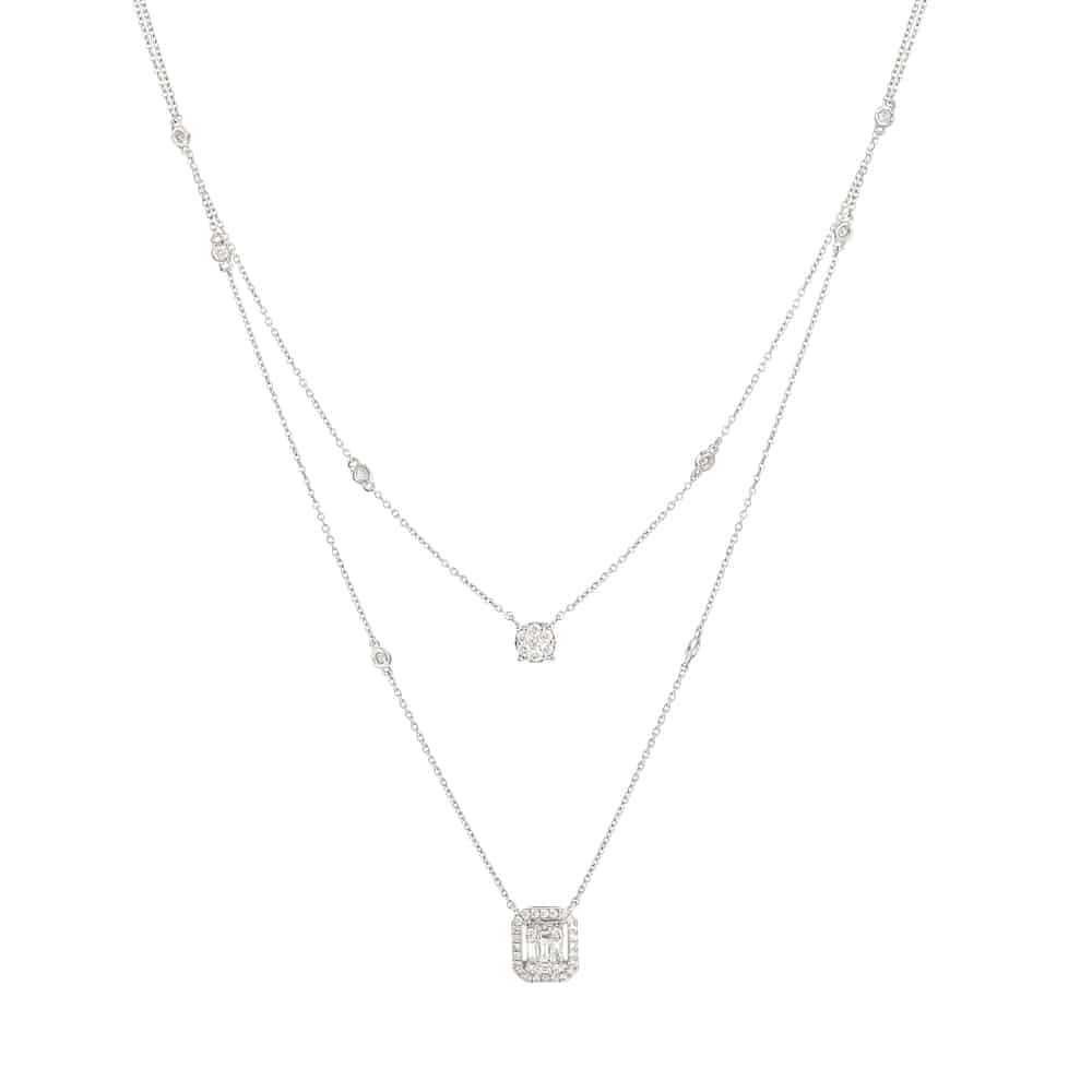 18ct White Gold Diamond Necklace 31090 - 18ct White Gold Diamond Necklace