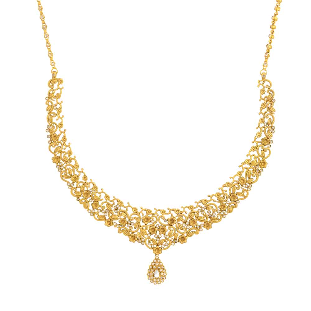 Bridal Necklace In 22ct Gold 31101 - Bridal Necklace In 22ct Gold