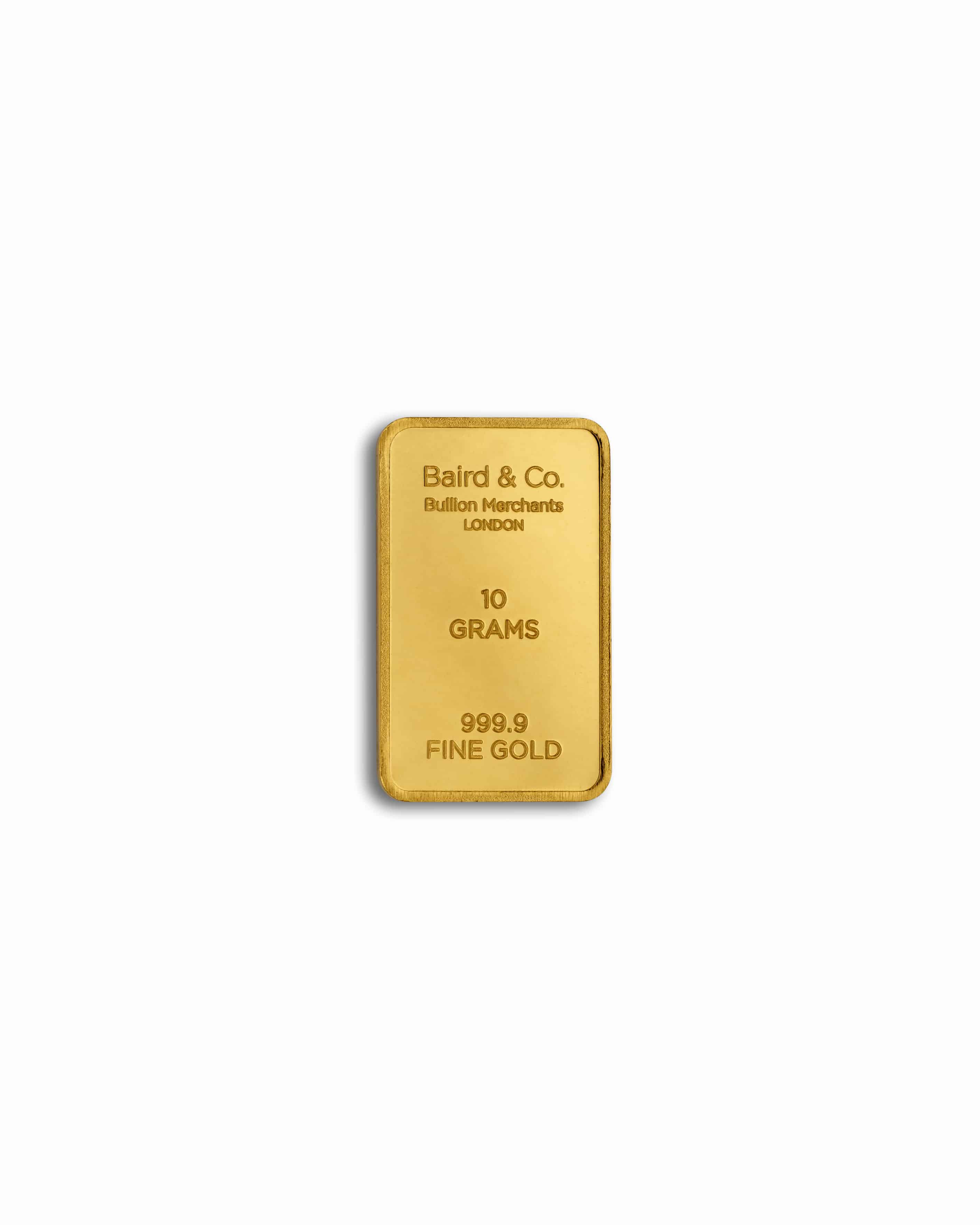 10.0 Gram Fine Gold Bar in 24ct 10 gm goldbar - 10.0 Gram Fine Gold Bar in 24ct