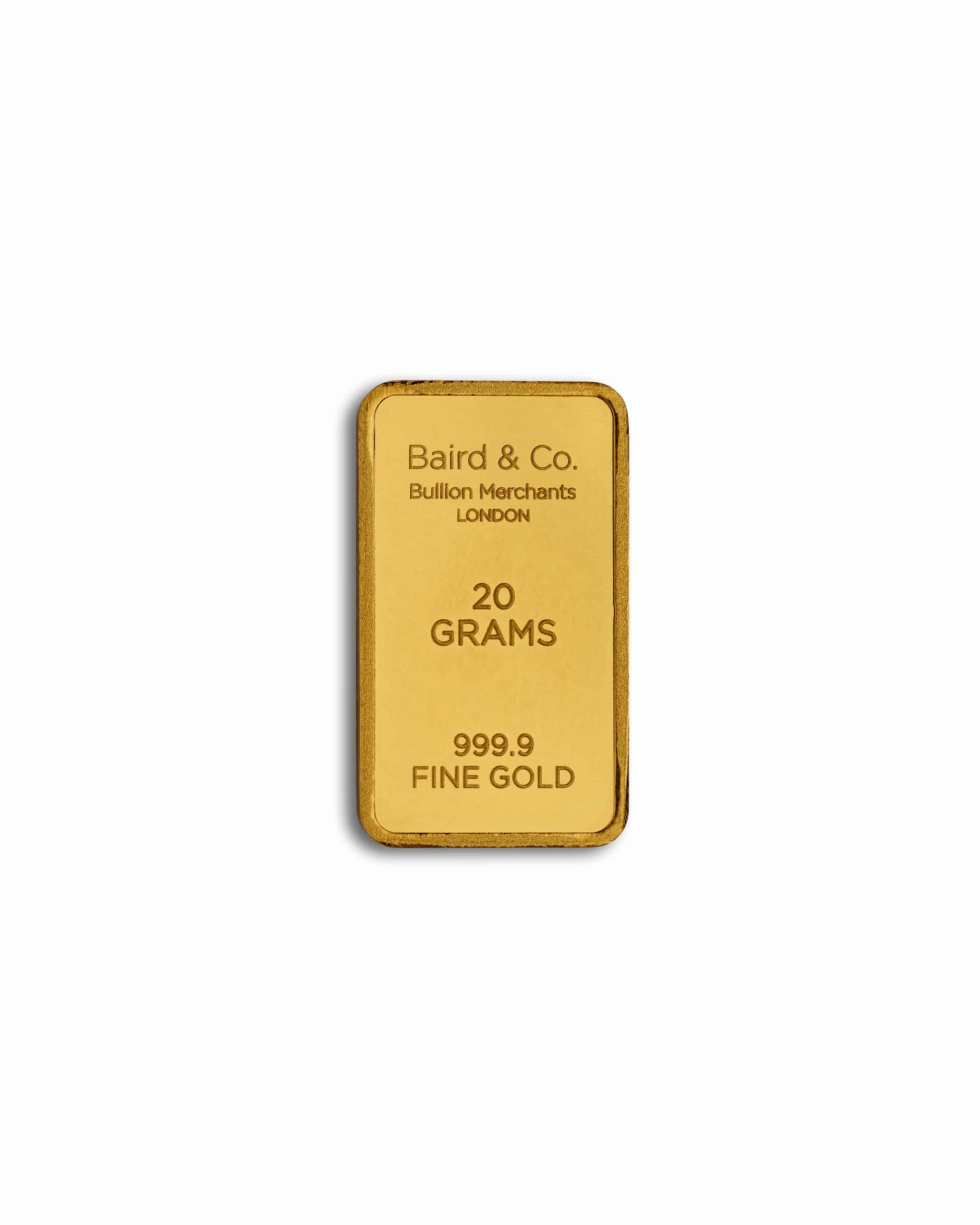 20.0 Gram Fine Gold Bar in 24ct 20gm goldbar - 20.0 Gram Fine Gold Bar in 24ct
