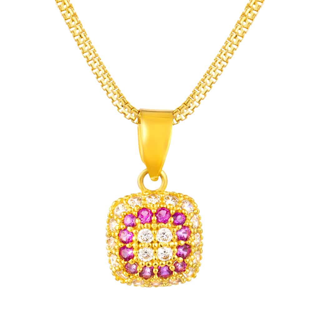 22ct Pendant with Cubic-Zirconia stone 31418 - 22ct Pendant with Cubic-Zirconia stone