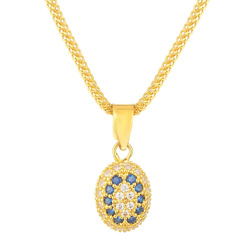 22ct Pendant Studded With Cubic-Zirconia Stones 31424 - 22ct Pendant Studded With Cubic-Zirconia Stones