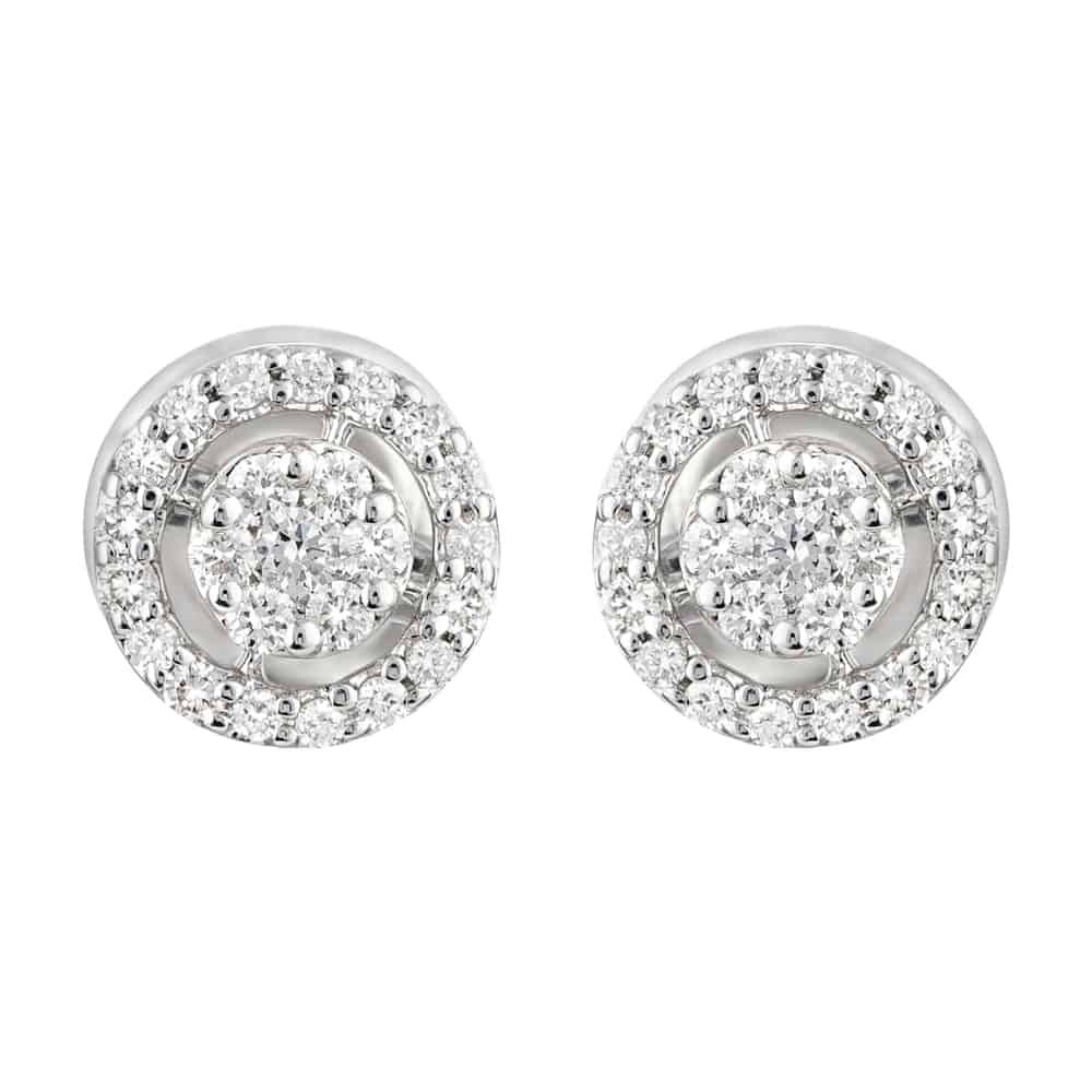 18ct Gold Diamond Earstuds 31874,31873 - 18ct Gold Diamond Earstuds