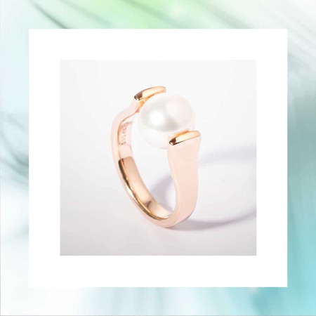 14ct Rose Gold Pearl Ring