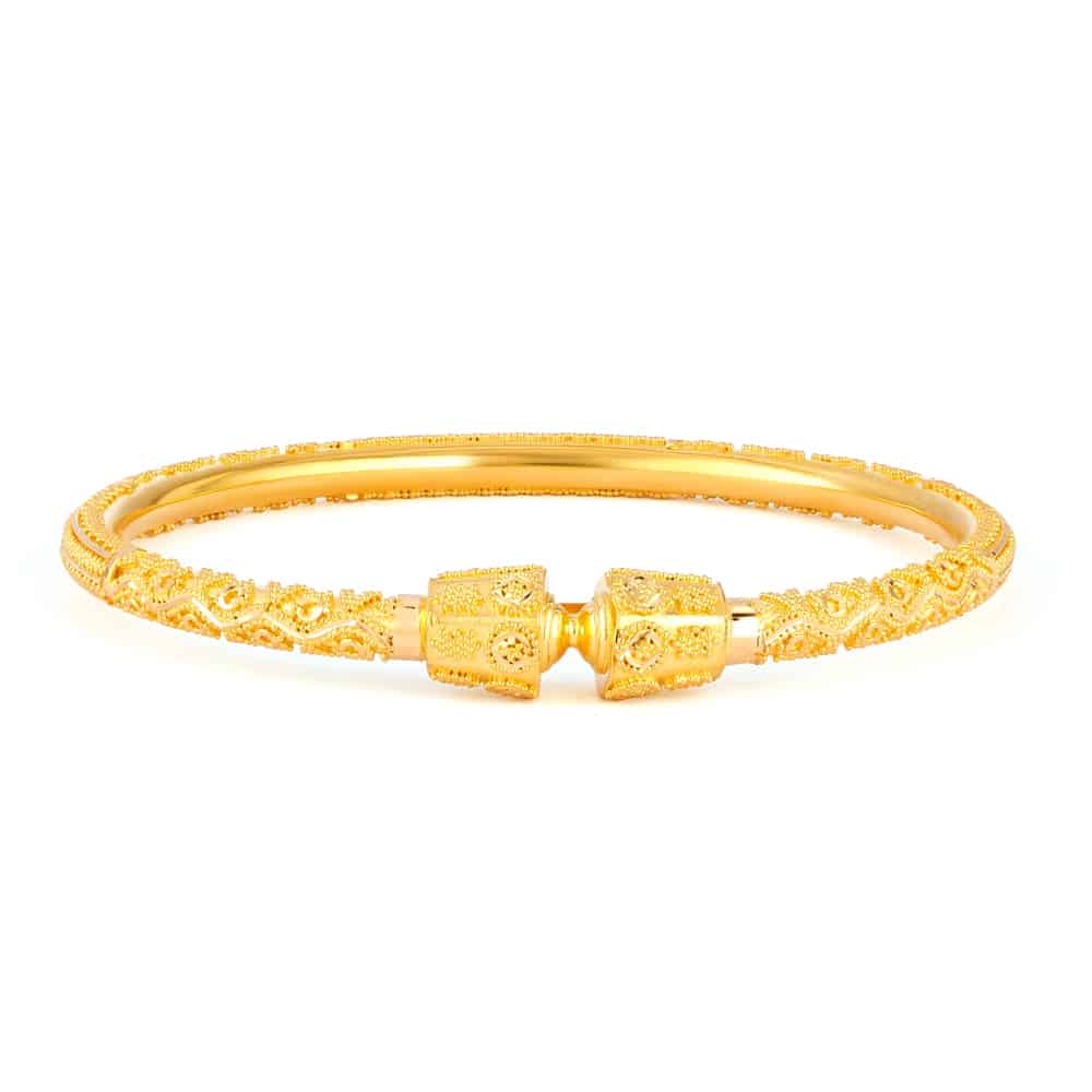 22ct Gold Jali Filigree Kada - £1040.00 (SKU:31923, 31922)