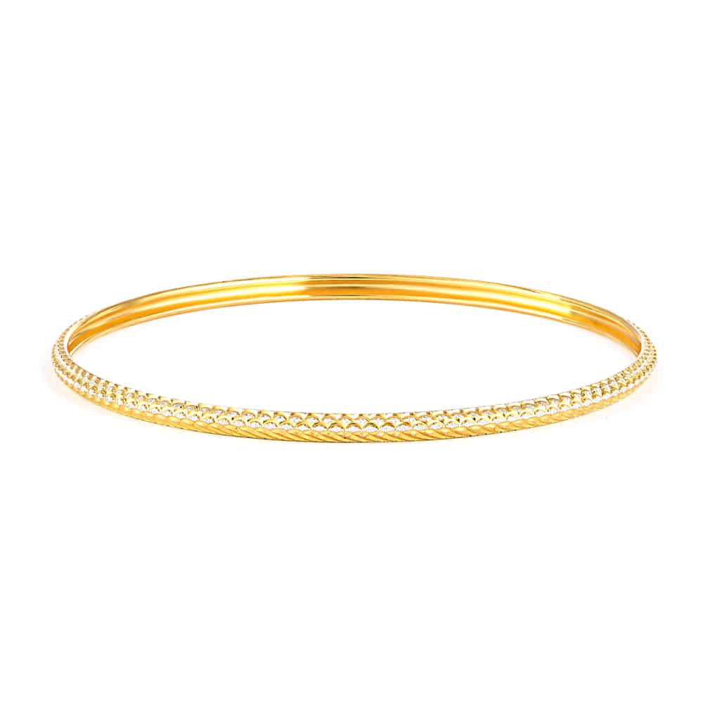 22ct Gold Single Bangle - £1400.00 (SKU:32024)