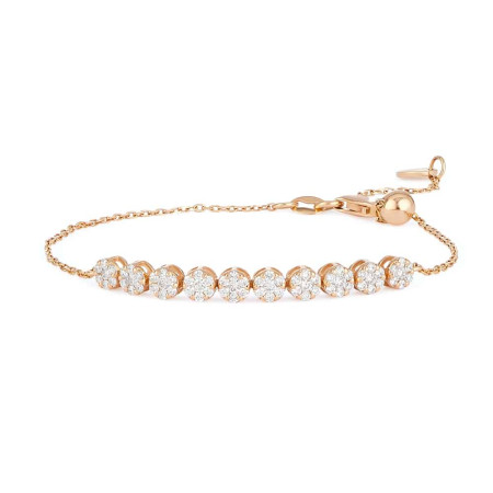 18ct Rose Gold Diamond Bracelet