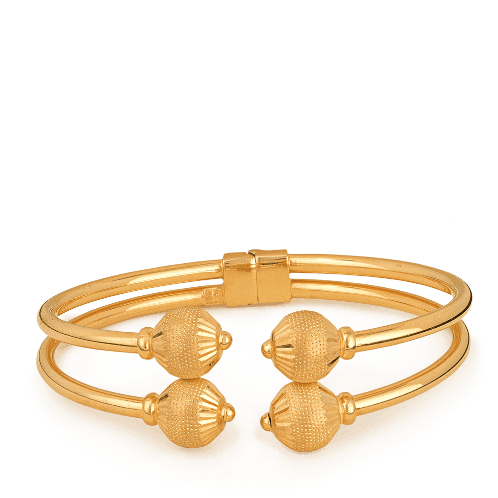 22ct Gold Sparkle Bangle Bracelet 26gm 26867 - 22ct Gold Sparkle Bangle Bracelet 26gm