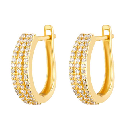 22ct Gold CZ Earrings