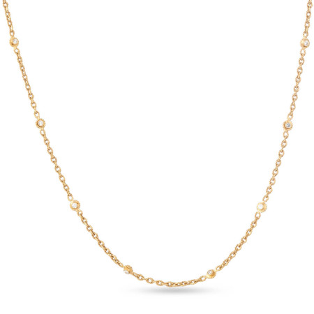 22 carat Gold Chain with Polki Stones