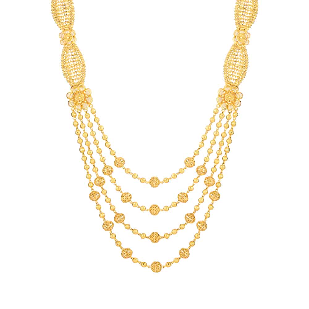 22ct Gold Char Ladda Rani Haar 26752 - 22ct Gold Char Ladda Rani Haar
