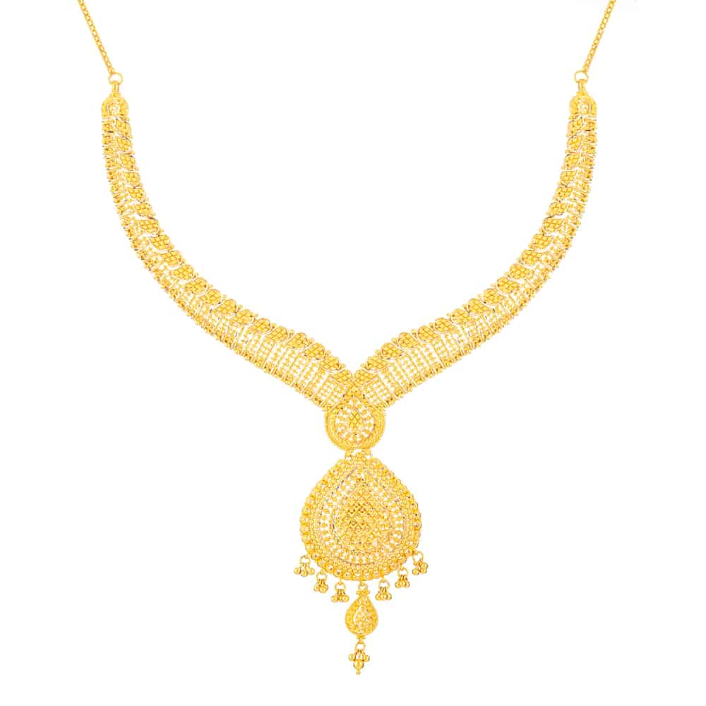 Jali 22ct Gold Filigree Necklace 32379 - Jali 22ct Gold Filigree Necklace