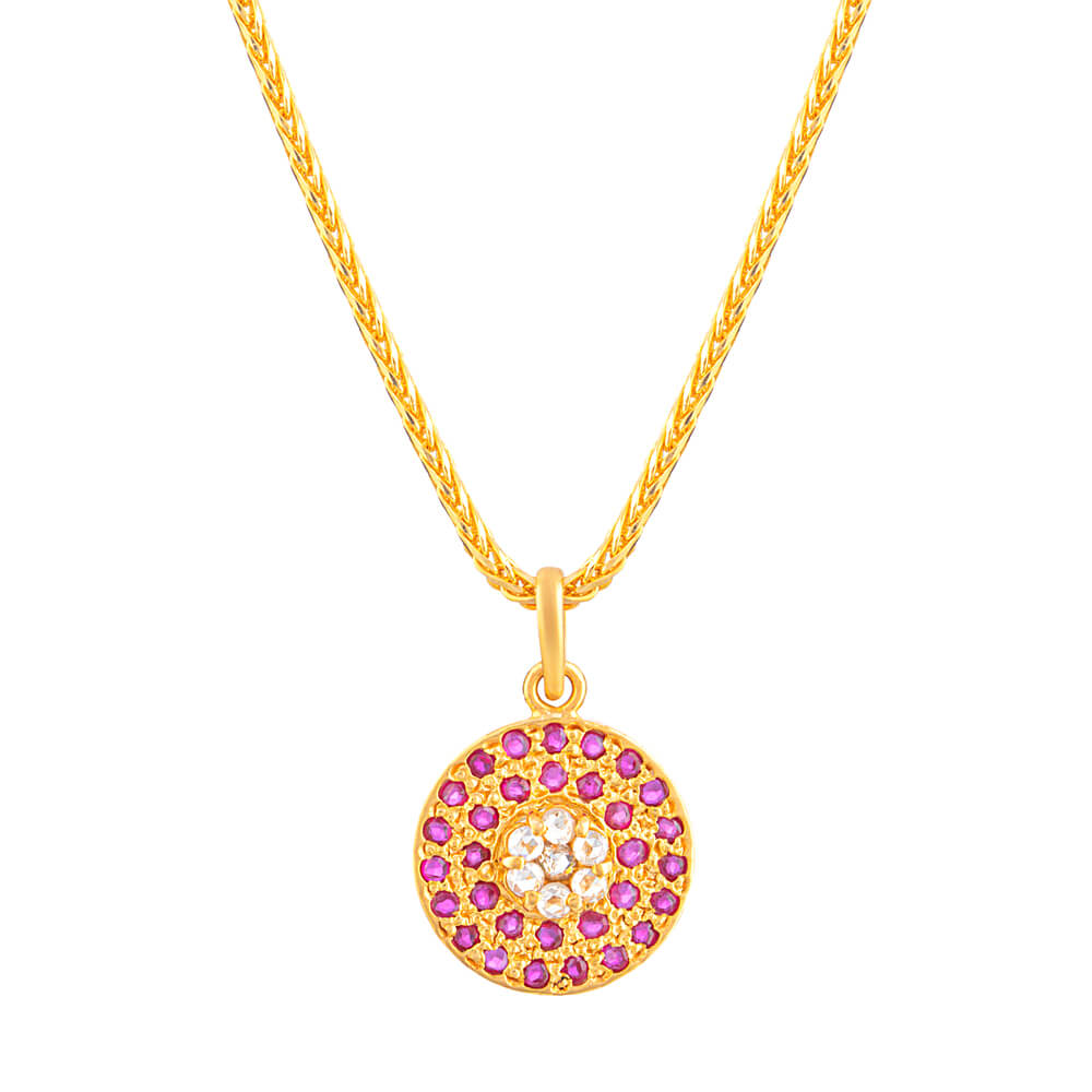 Diya 22ct Gold Uncut Polki Diamond Pendant 32686 - Diya 22ct Gold Uncut Polki Diamond Pendant