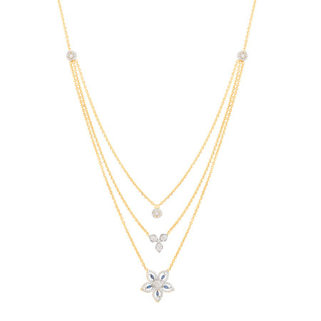 22 Carat Gold Pendant with Rhodium finish