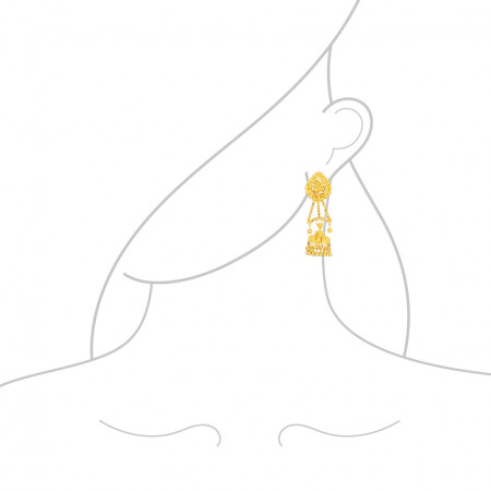 22ct Gold Bridal Earring
