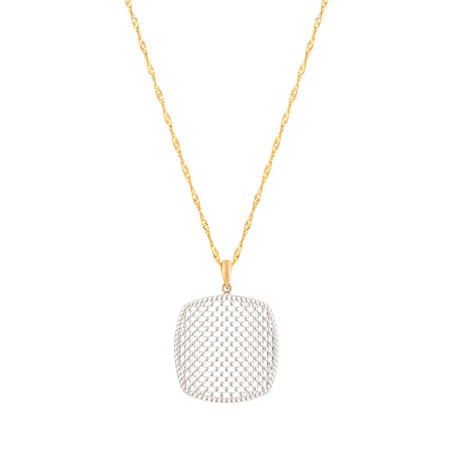 22 Carat Gold Pendant with Rhodium finish