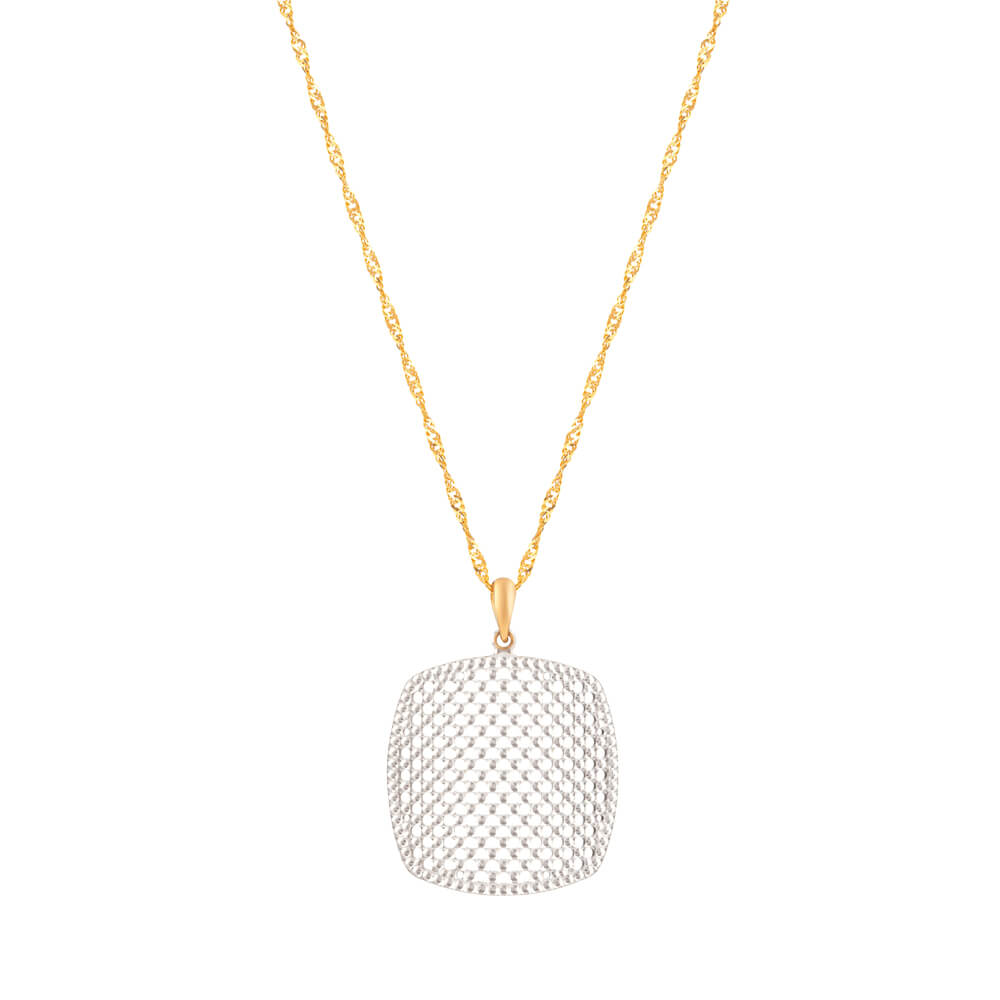 22 Carat Gold Pendant With Rhodium Finish PureJewels