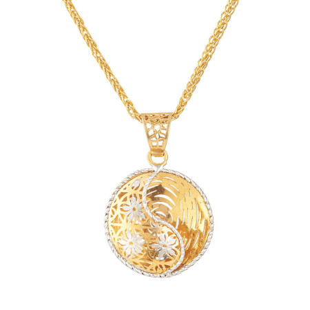 22 Carat Gold Pendant with Rhodium finish