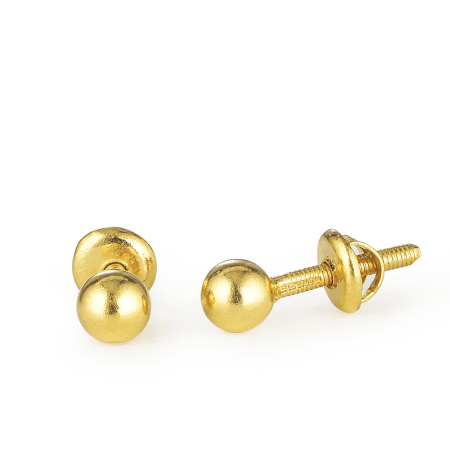 18Kt Gold Plated With Cz Contemporary Stud Earring