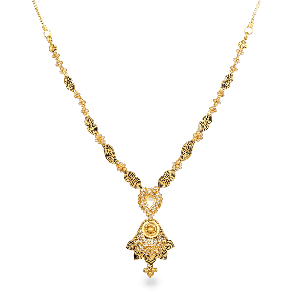 22ct Gold Polki Necklace - £1660.00.00 (SKU:27091)