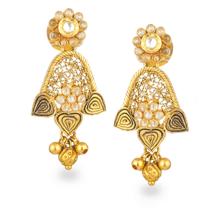 22ct Gold Polki Earring
