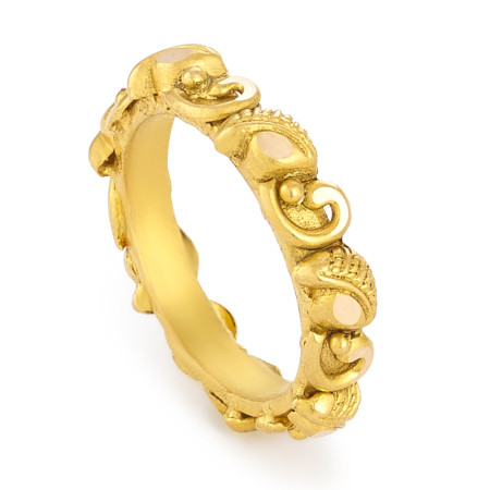 22ct Gold Antique Finish Indian Ring