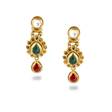 22ct Gold Kundan Earrings