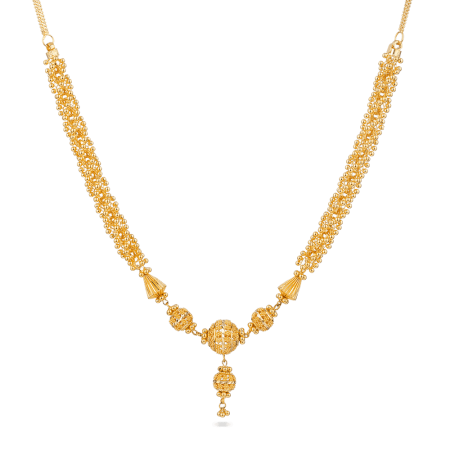 22ct Indian Gold Filigree Necklace Set