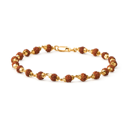 22ct Gold Bracelet With Rudraksha