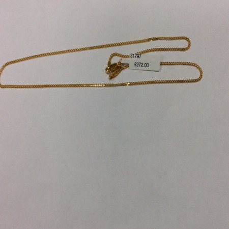 22ct Flat Trace link chain