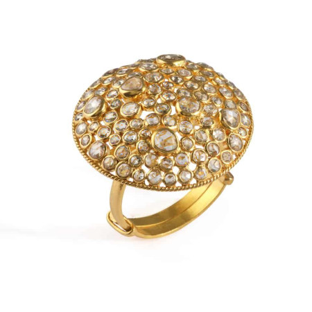 Diya 22ct Gold Rosecut Polki Diamond Ring