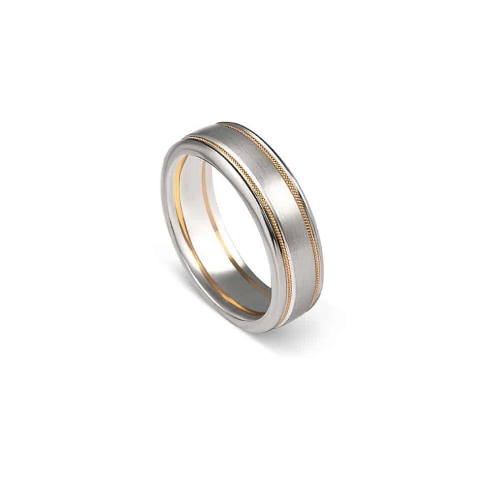 Thin Platinum Wedding Band for Men