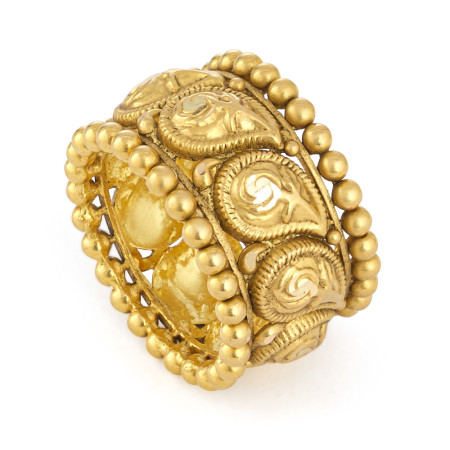 22ct Gold Bridal Ring With Antique Finish