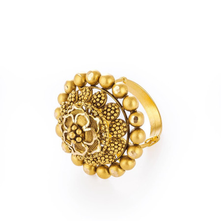 22 Carat Gold Ring With Antique Finish