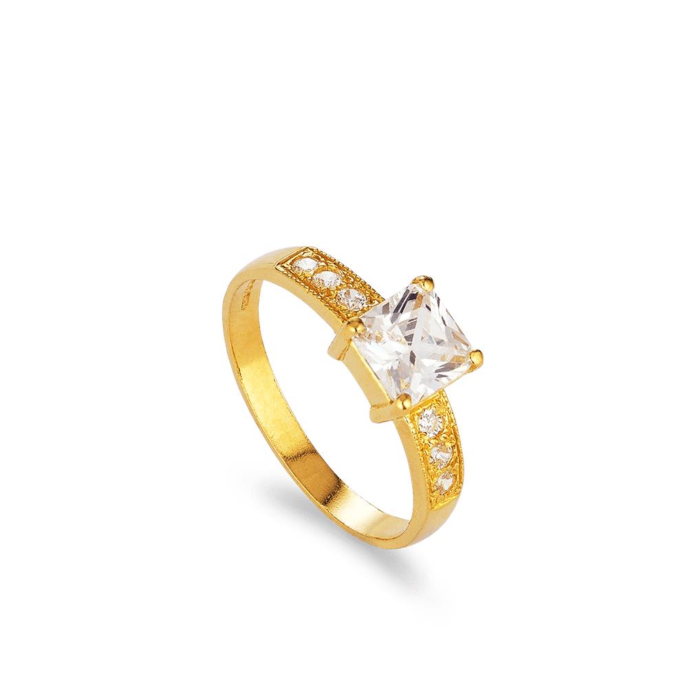 Charming 22ct Gold Ladies Ring with CZ Stones PureJewels UK