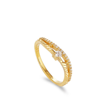 22ct Gold CZ Ring