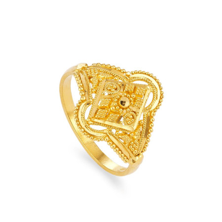 22ct Gold Ladies Filigree Ring