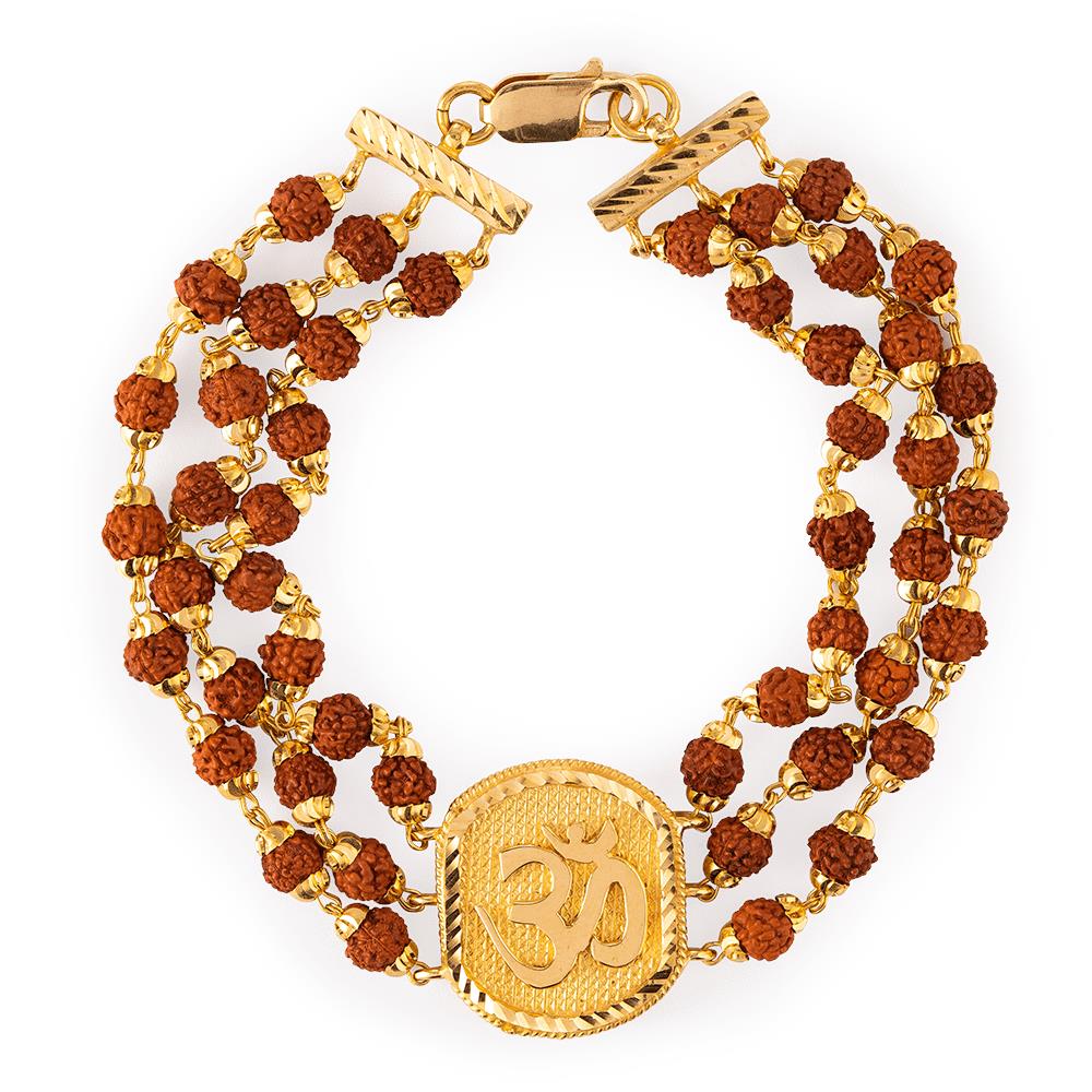 Rudraksha Bracelet 22ct Gold Men s Bracelet With Rudraksha