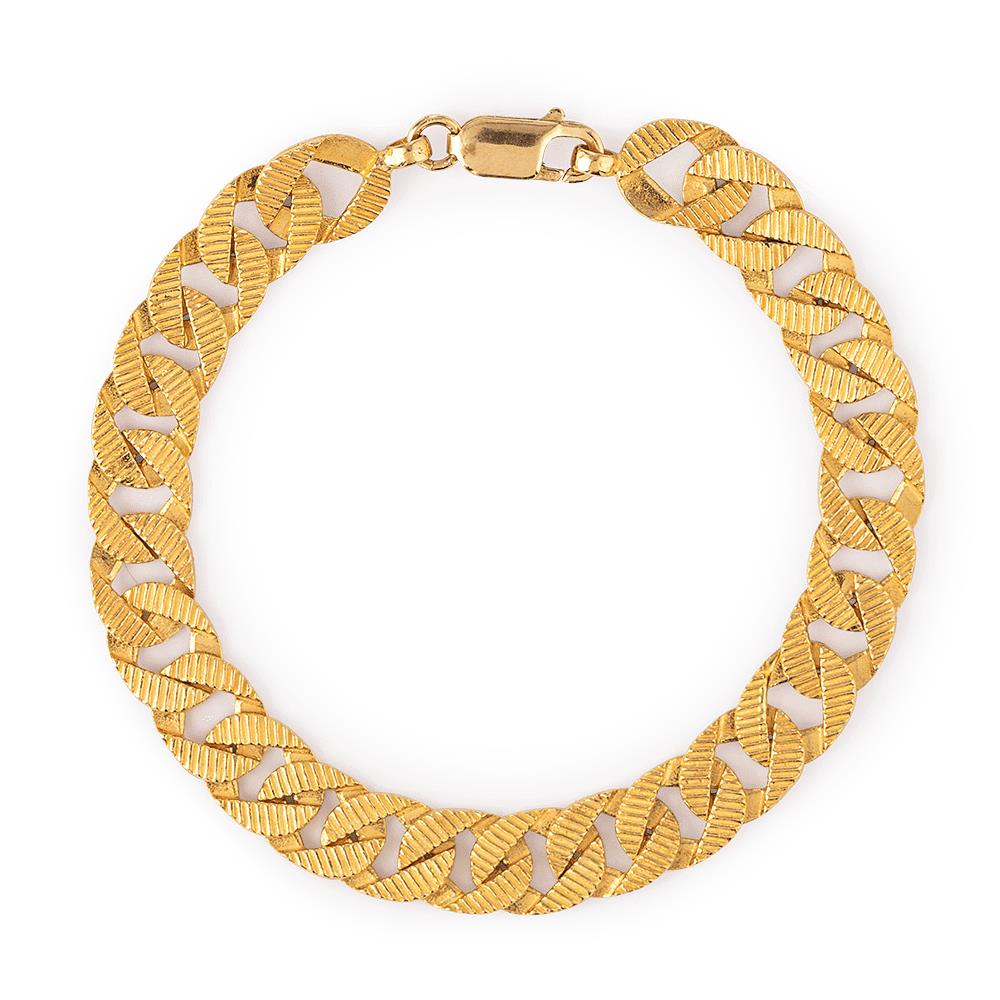 22K Gold Bracelet For Women with Cz - 235-GBR3268 in 6.300 Grams