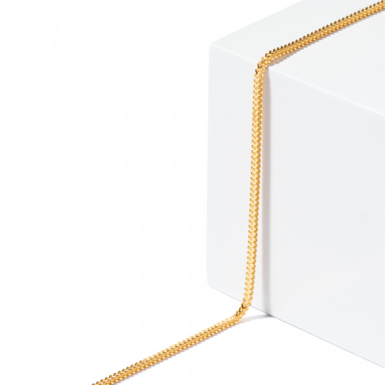 22ct Gold Foxtail Chain in 16 Inches