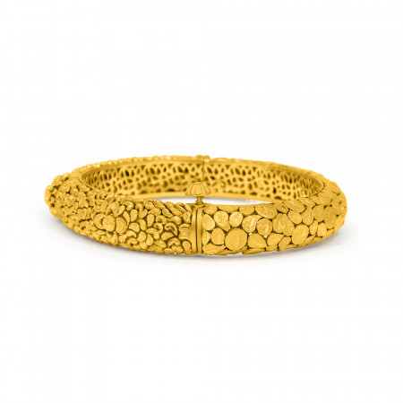 22Ct Gold Kada With Antique Finish | Rosettes Collection | Size 2.5