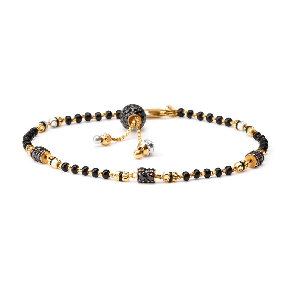 Evil Eye Mangalsutra Bracelet | Evil eye necklace gold, Mangalsutra bracelet,  Black beaded bracelets