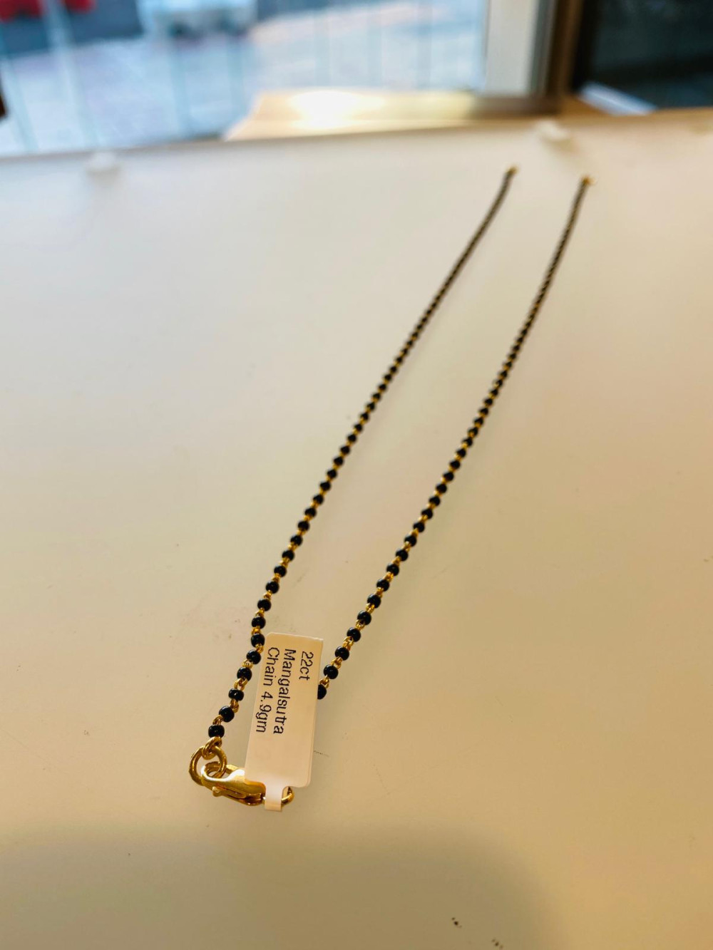 22ct Mangalsutra Chain with Pendant-links 4.9gm 16 inches