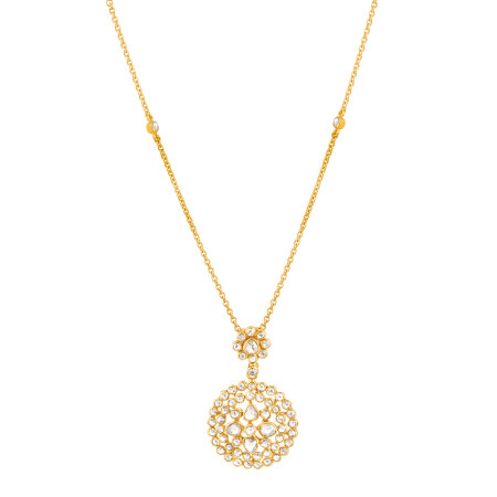 Diya 22ct Gold Uncut Polki Diamond Necklace